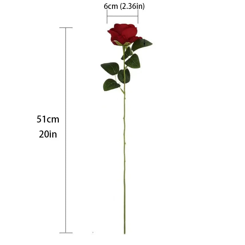 1~20pcs Artificial rose decoration Red rose Realistic artificial flowers Fake flowers Wedding dining table home decoration