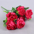 6 Head Autumn Artificial Peony Flowers for Wedding Decoration with Flower Arrangements Home Decoration Room Wedding Photography